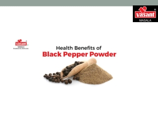 Amazing Health Benefits of Black Pepper Powder