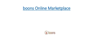 boons | On-Demand Delivery | Online Marketplace