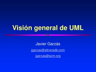 Visión general de UML (Unified Modeling Language)