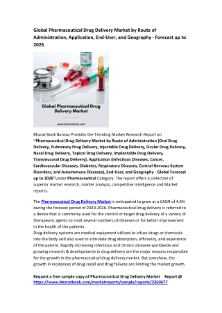 Global Pharmaceutical Drug Delivery Market Research Report 2020-2026