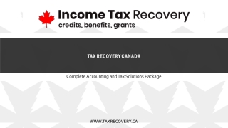 Tax Recovery Canada