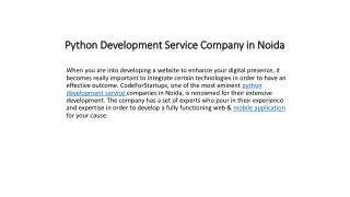 python development service company in noida