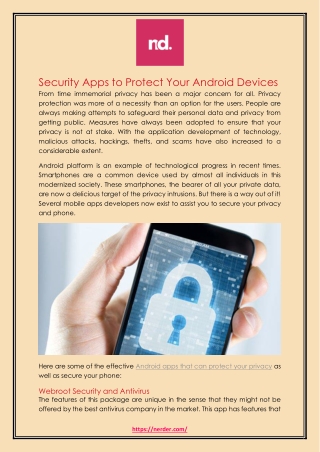 Security Apps to Protect Your Android Devices