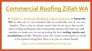 Commercial Roofing Zillah WA