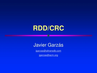 RDD (Responsability Drive Design)/ CRC (Class Responsability Collaboration)