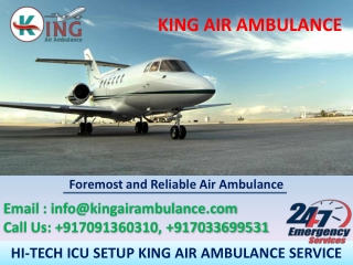 Air Ambulance in Chennai and Patna is Available by King Ambulance