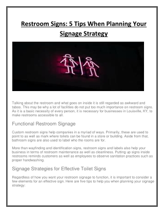 Signage Plan for Your Business |  Free consultation