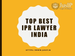 Find the Top Best IPR Lawyer India