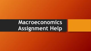 Macroeconomics Assignment Help