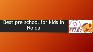 Best pre school for kids in Noida