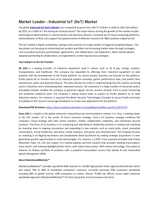 Industrial IoT (IIoT) Market