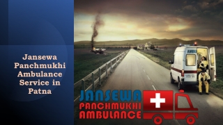 Use Ambulance Service in Patna with the Best Medical Infrastructure