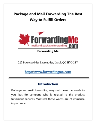 Package and Mail Forwarding the Best Way to Fulfill Orders