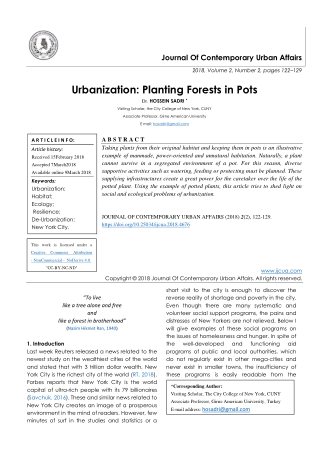 Urbanization: Planting Forests in Pots