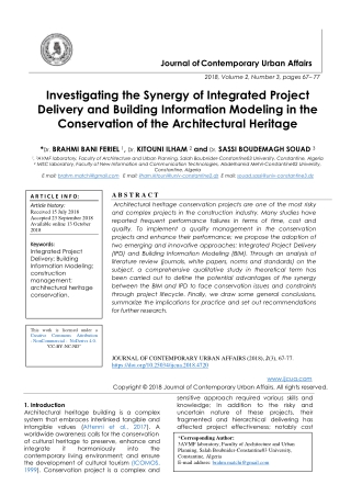 Investigating the Synergy of Integrated Project Delivery and Building Information Modeling in the Conservation of the Ar