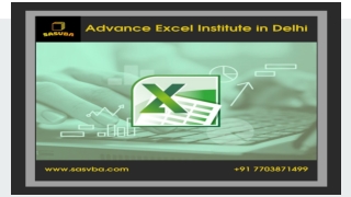 Excel Training Institute in Delhi