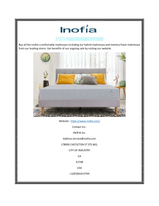 Get Best Mattress | Inofia.Com