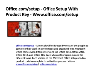 Office.com/setup - Office Setup With Product Key - Www.office.com/setup