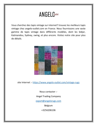 Tapis Vintage vendus en France | angelo-outlet.com