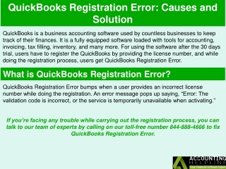 Easy techniques to resolve Quickbooks registration error quickly