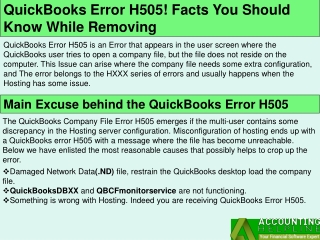 QuickBooks Error H505! Get it Fix within Top Three Solution