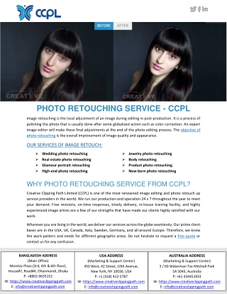 Image retouch service -  CCPL