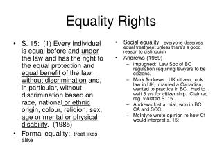 Equality Rights