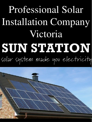 Professional Solar Installation Company Victoria