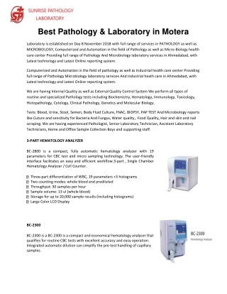 Best Pathology & Laboratory in Motera