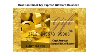 How Can Check My Express Gift Card Balance?
