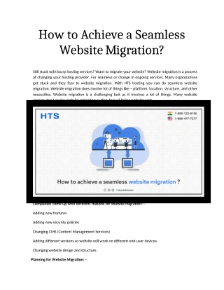 How to Achieve a Seamless Website Migration?