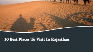 10 Best Places to Visit in Rajasthan