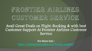 Frontier Airlines Customer Service