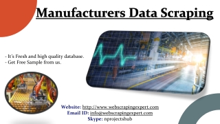 Manufacturers Data Scraping