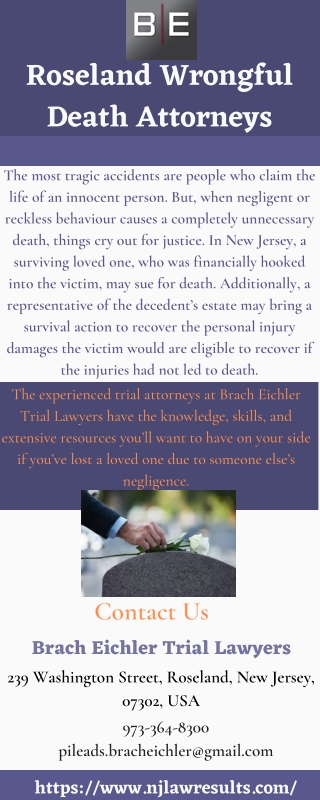 Roseland Wrongful Death Attorneys