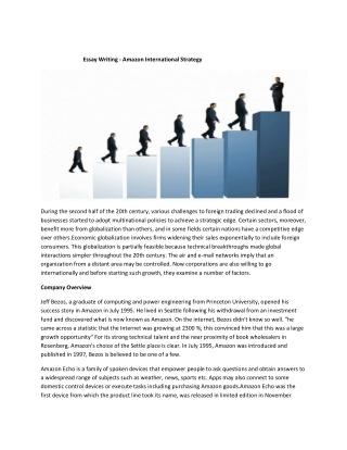 Essay Writing - Amazon International Strategy