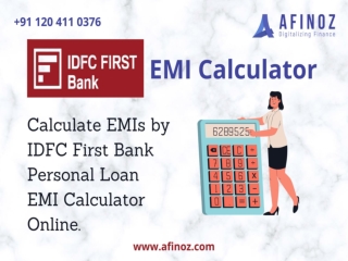 IDFC First Bank Personal Loan EMI Calculator
