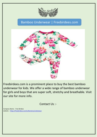 Bamboo Underwear | Freebirdees.com