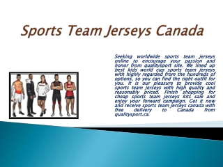 Sports Team Jerseys Canada