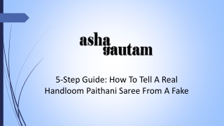 5-Step Guide: How To Tell A Real Handloom Paithani Saree From A Fake