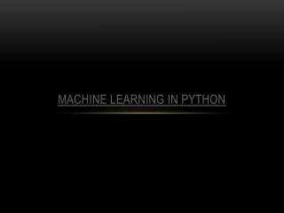 Machine Learning in Python  Definition Steps  Benefits