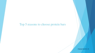 Top 5 reasons to choose protein bars