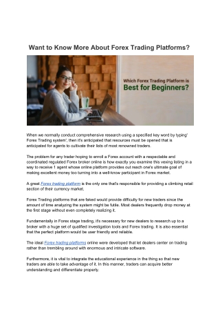 Forex Trading Platforms