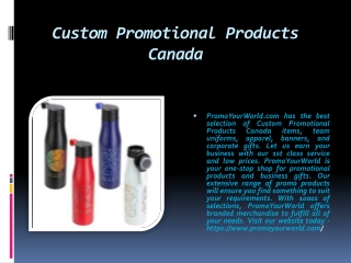 Custom Promotional Products Canada