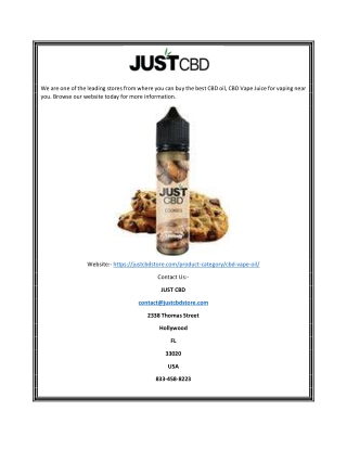 CBD Vape Juice | justcbdstore.com