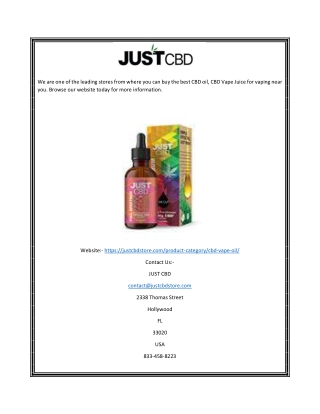 CBD Vape Oil | justcbdstore.com