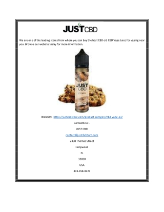 CBD Vape Oil | justcbdstore.com