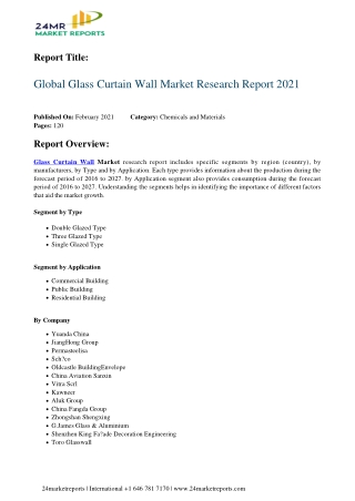 Glass Curtain Wall Market Research Report 2021