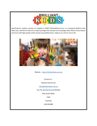 Buy Craft Kits for Kids Online in NSW | Brilliantkids.com.au