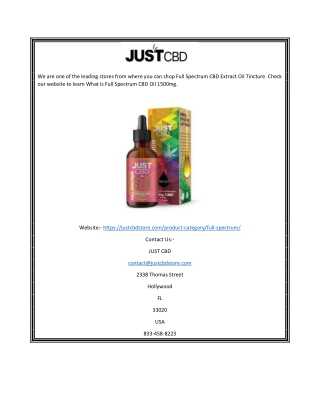 Full Spectrum CBD | Justcbdstore.com